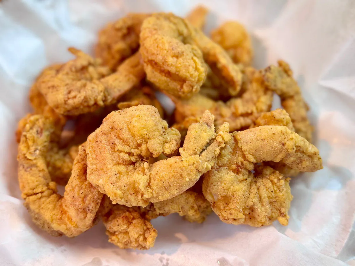 Fried shrimp at Seagull Seafood，a Seafood Restaurant in Mobile