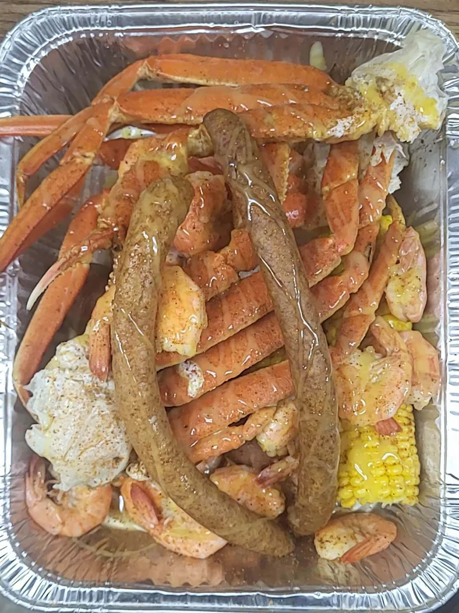 Special mega combo plate at Seagull Seafood，a Seafood Restaurant in Mobile